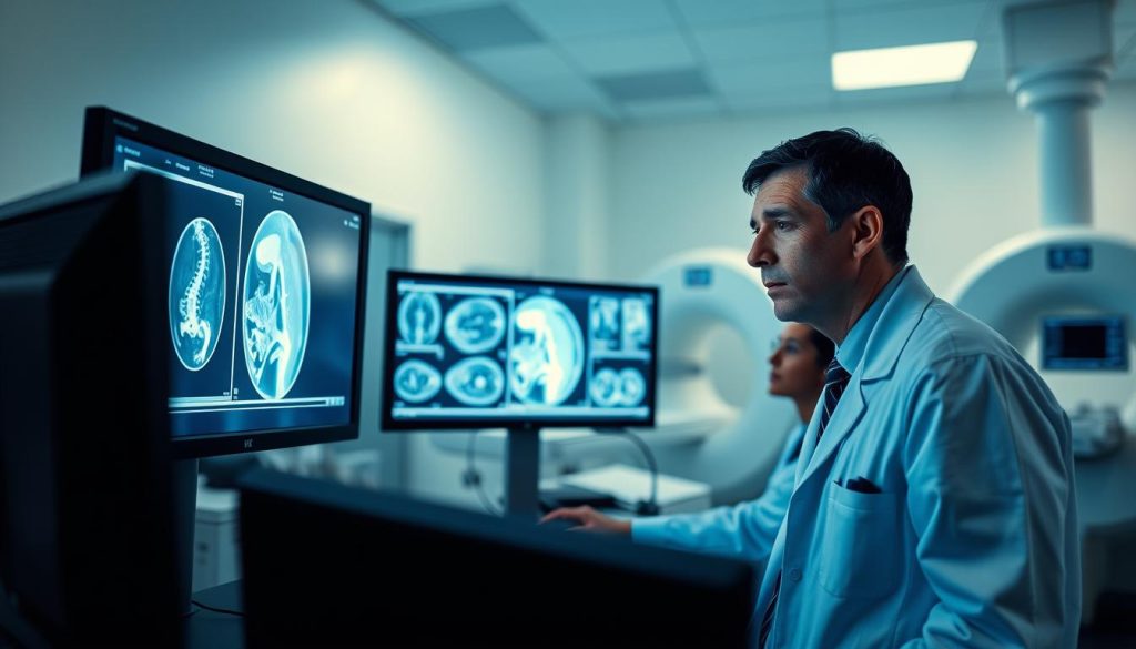 radiologists analyzing diagnostic imaging